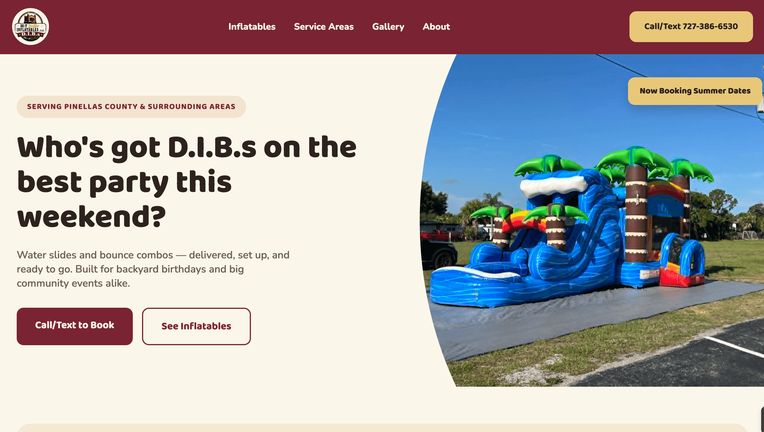 Do It Better Inflatables website built by Hoagland Software Solutions